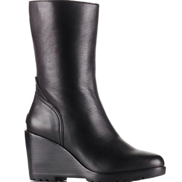 sorel after hours mid top waterproof suede boot